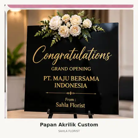 Papan Bunga Akrilik Bogor